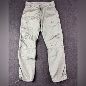 mnml Mens 100% Nylon Cinch Knee Cargo Pants Size 31x30 Light Green